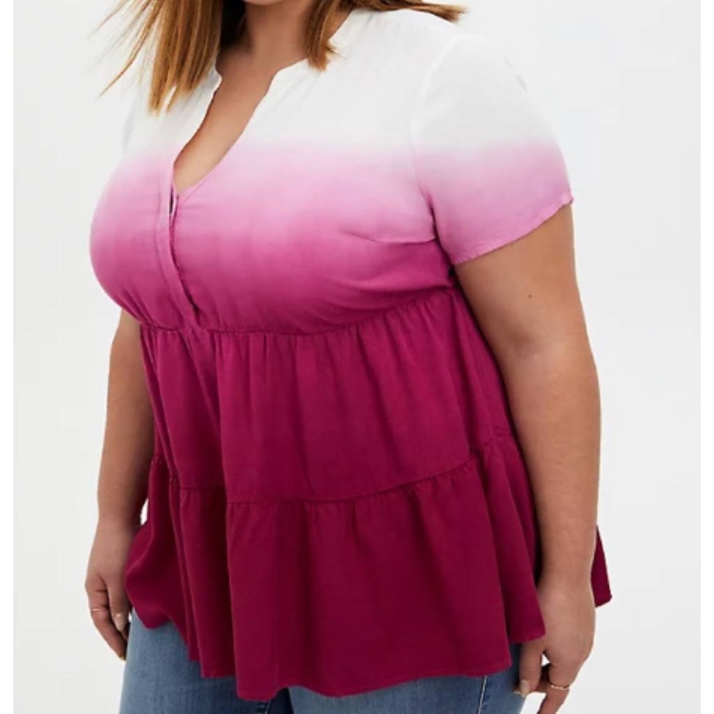 Torrid Ombre Babydoll Shirt Size 1